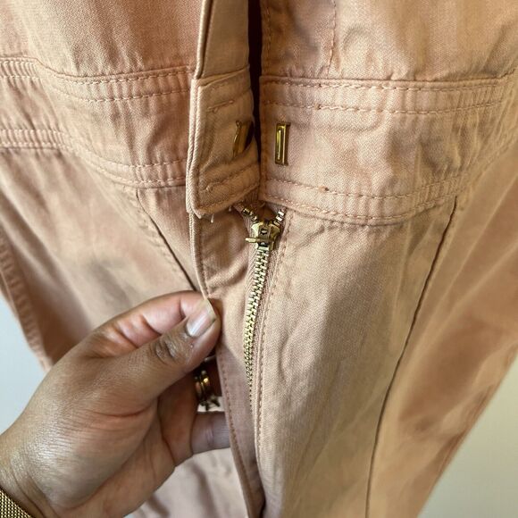 J.Crew Foundry Chino Utility Coveralls Jumpsuit Peach Women’s Size 14 NWT’s $168 - Picture 9 of 14